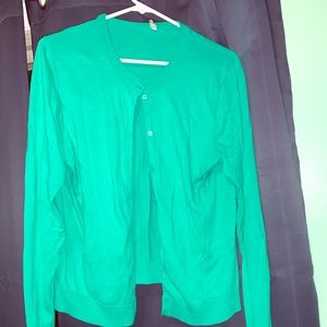 Kelly green J. Crew cardigan